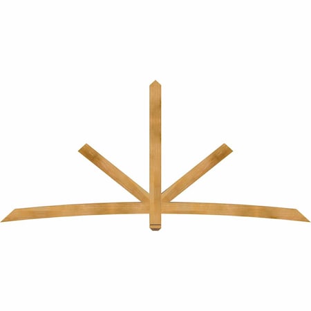 Ekena Millwork Alberta Rough Sawn Timber Gable Bracket, Western Red Cedar, 108"W x 49"H x 4"D x 4"F, 11/12 Pitch GBW108X49X0404ALB00RWR
